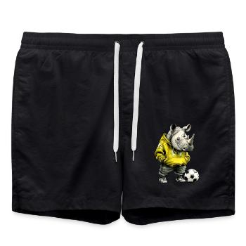 Rhinos Soccer / Soccer Rhinoceros - Swim Trunks - black - Front - AI Model Male 185 light (185cm)