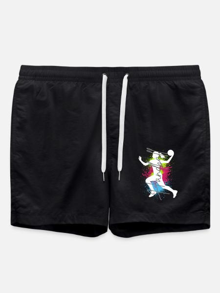 Handballerin Handball Frau Sport Handballspielerin - Badeshorts - Schwarz
