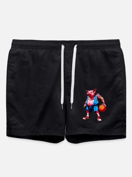 Pig Basketball - Swim Trunks - black