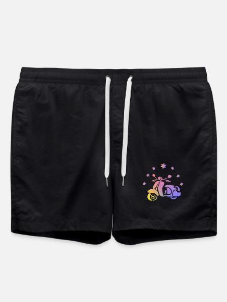 Scooter rétro - Short de bain - noir