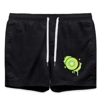 graffiti de Kiwi - Short de bain - noir - Devant - AI Model Male 185 light (185cm)
