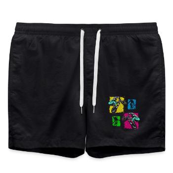 Vélo BMX | Vélo BMX | BMX coloré | Idée cadeau - Short de bain - noir - Devant - AI Model Male 185 light (185cm)