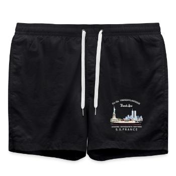 FRANKREICH PAQUEBOT NEW YORK - Badeshorts - Schwarz - Vorne - AI Model Male 185 light (185cm)