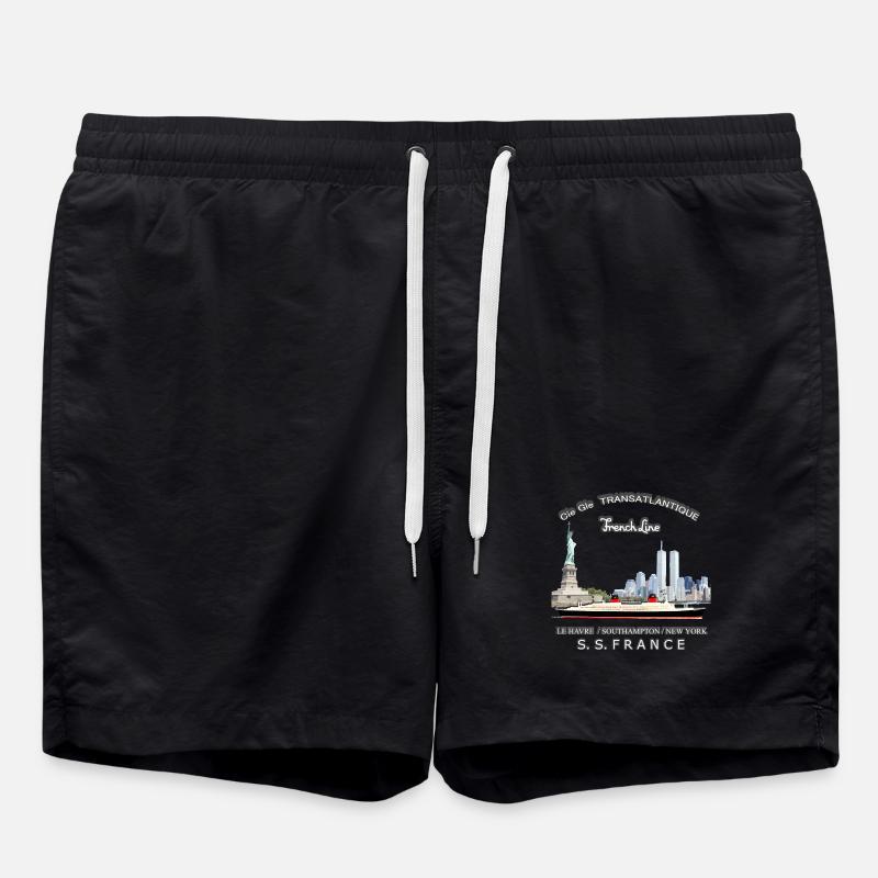 FRANCE PAQUEBOT NEW YORK - Swim Trunks - black