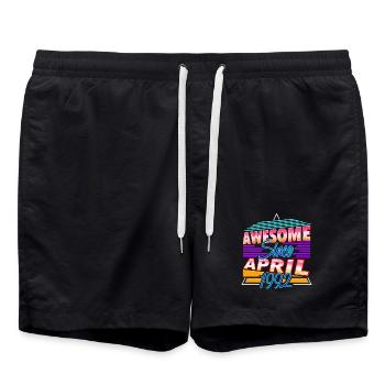 April 1992 - Badeshorts - Schwarz - Vorne - AI Model Male 185 light (185cm)