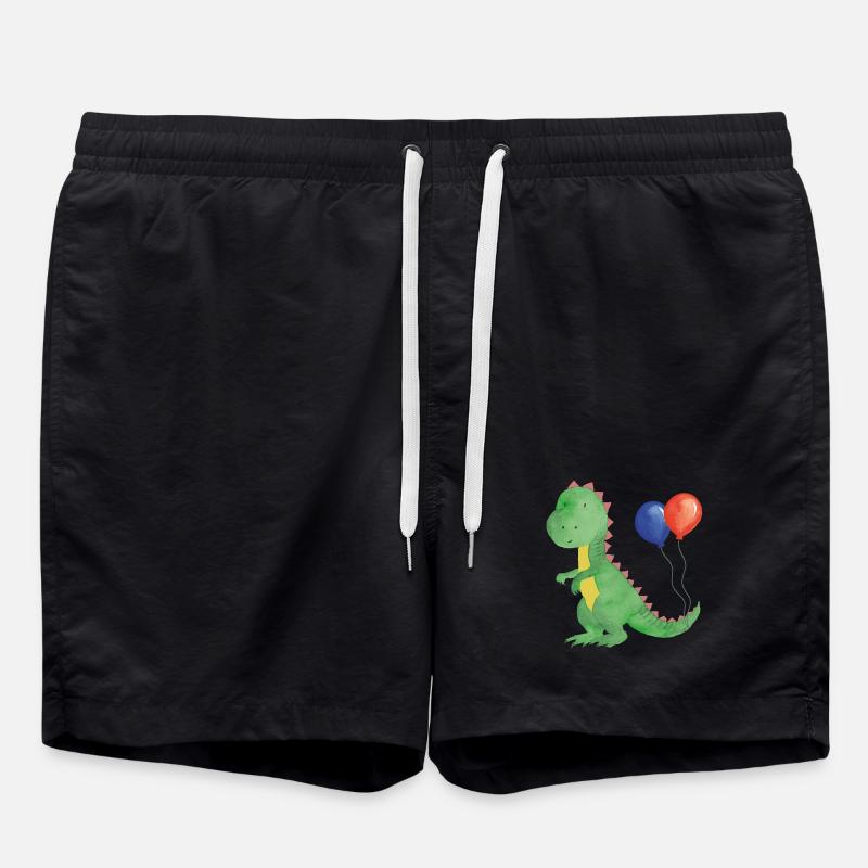 Petit Dino avec des ballons - Short de bain - noir