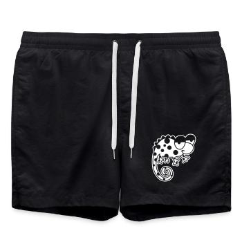 Chamäleon – Farbwechselndes Reptil, stylisch Vinta - Badeshorts - Schwarz - Vorne - AI Model Male 185 light (185cm)