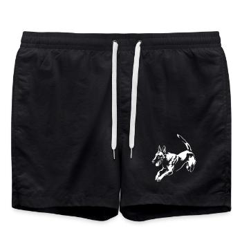 Malinois "Black Edition" - Badeshorts - Schwarz - Vorne - AI Model Male 185 light (185cm)