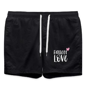 Ballett Love Balletttänzerin Ballerina Geschenk - Badeshorts - Schwarz - Vorne - AI Model Male 185 light (185cm)