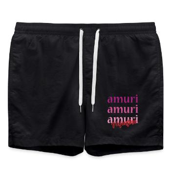 T-shirt Amuri Sicilien Amour Saint-Valentin - Short de bain - noir - Devant - AI Model Male 185 light (185cm)