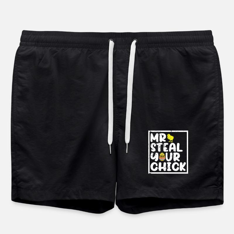 Mr Steal Your Chick - Swim Trunks - black