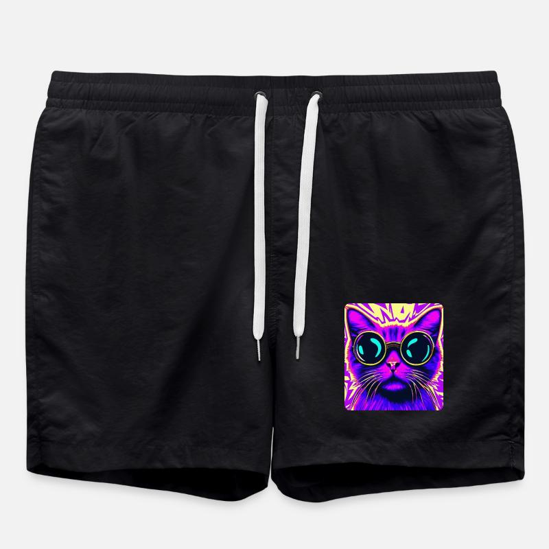 Lunettes de soleil Chat - Short de bain - noir