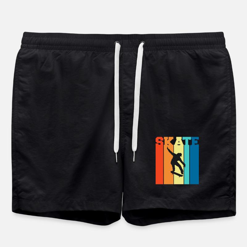 Skateboarden, Skateboarden, Skateboarden - Badeshorts - Schwarz