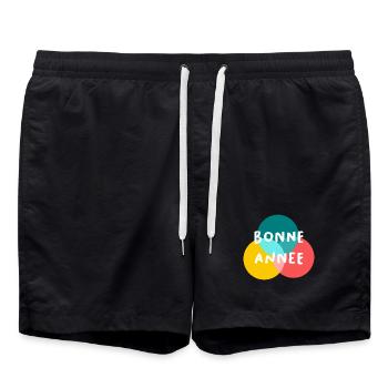 BONNE ANNEE. SAINT SYLVESTRE. NOUVELLE ANNÉE - Short de bain - noir - Devant - AI Model Male 185 light (185cm)