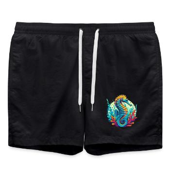 Seahorse - Swim Trunks - black - Front - AI Model Male 185 light (185cm)