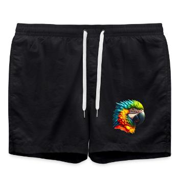 Papagei - Badeshorts - Schwarz - Vorne - AI Model Male 185 light (185cm)