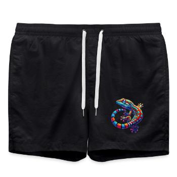 Gecko - Short de bain - noir - Devant - AI Model Male 185 light (185cm)