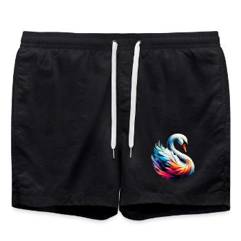 Cygne - Short de bain - noir - Devant - AI Model Male 185 light (185cm)