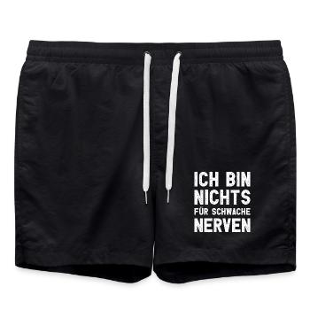 Je ne suis pas pour les âmes sensibles Drôle de dicton - Short de bain - noir - Devant - AI Model Male 185 light (185cm)