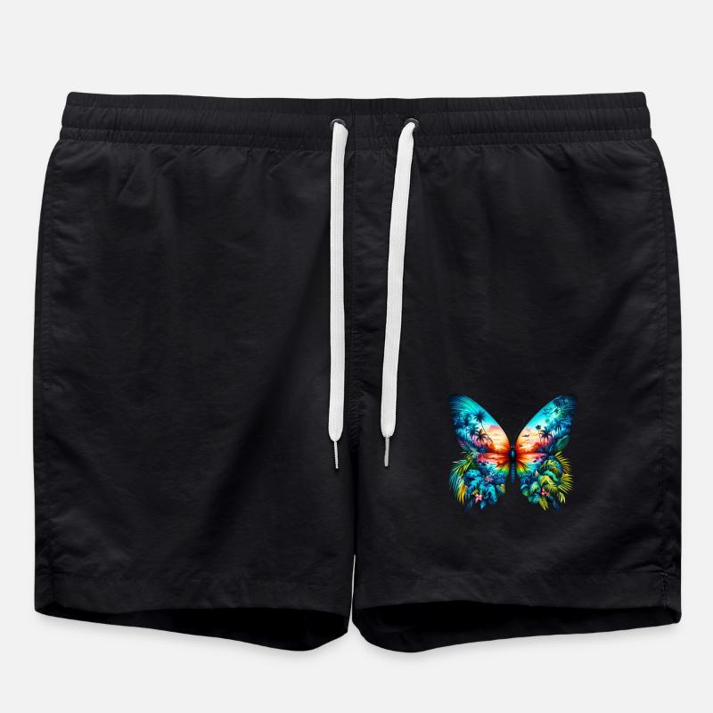 Butterfly - Swim Trunks - black