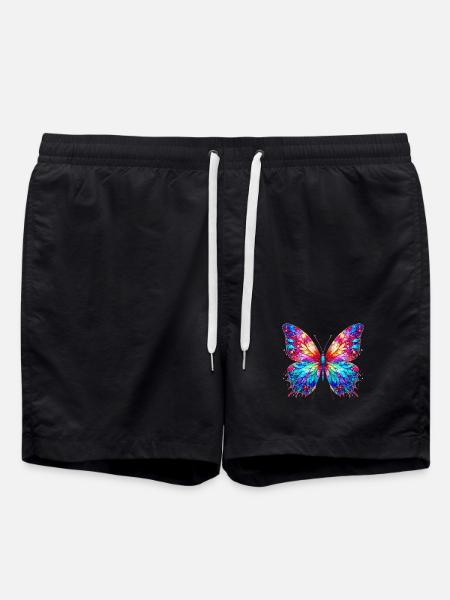 Schmetterling - Badeshorts - Schwarz