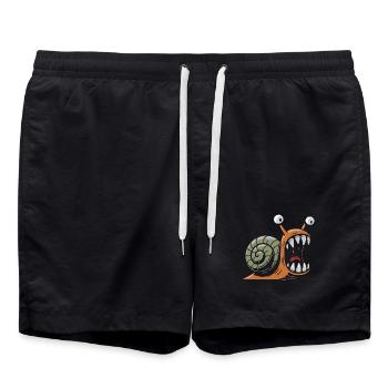 Snail with large teeth - Swim Trunks - black - Front - AI Model Male 185 light (185cm)