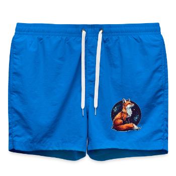 Fox with stars - Swim Trunks - cobalt blue - Front