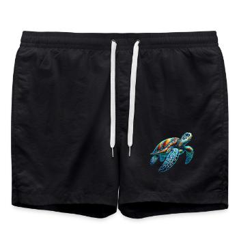 Tortue - Short de bain - noir - Devant - AI Model Male 185 light (185cm)