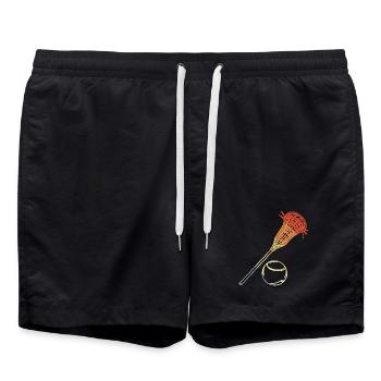 Lacrosse Vintage Look - Swim Trunks - black - Front - AI Model Male 185 light (185cm)