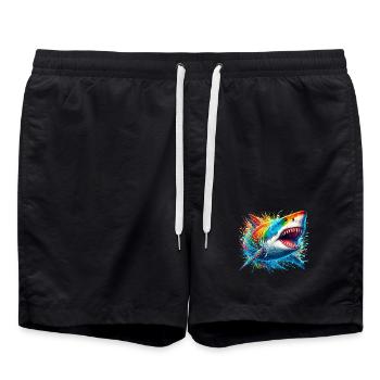 Requin - Short de bain - noir - Devant - AI Model Male 185 light (185cm)