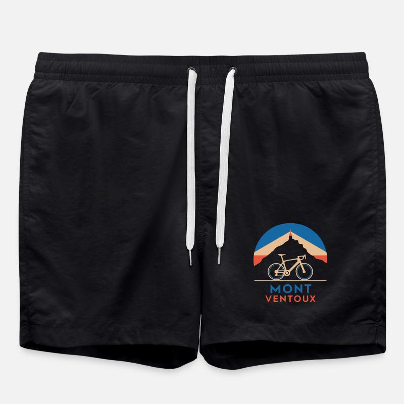 Mont Ventoux with a bike - Swim Trunks - black