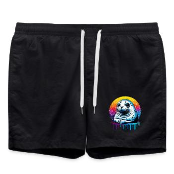 Siegel - Badeshorts - Schwarz - Vorne - AI Model Male 185 light (185cm)