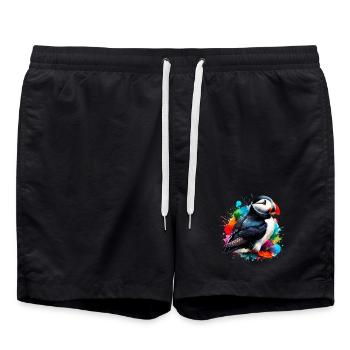 Macareux - Short de bain - noir - Devant - AI Model Male 185 light (185cm)