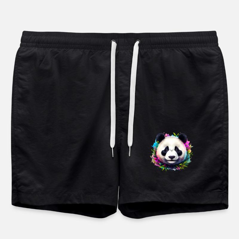 Panda - Badeshorts - Schwarz