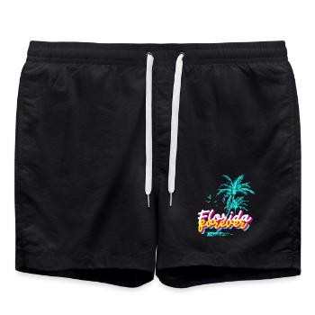 Florida Forever Palm Paradise - Short de bain - noir - Devant - AI Model Male 185 light (185cm)