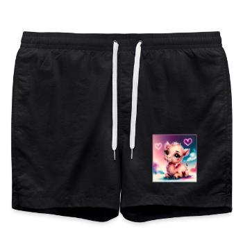 Bébé chameau - Short de bain - noir - Devant - AI Model Male 185 light (185cm)