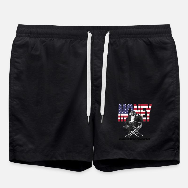 Money rules the world - Swim Trunks - black