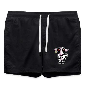 Angry cow - Swim Trunks - black - Front - AI Model Male 185 light (185cm)