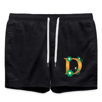 D - Badeshorts - Schwarz - Vorne - AI Model Male 185 light (185cm)