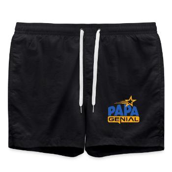 Toller Vater - Badeshorts - Schwarz - Vorne - AI Model Male 185 light (185cm)