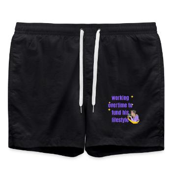 my bfs taste aint cheap - Badeshorts - Schwarz - Vorne - AI Model Male 185 light (185cm)