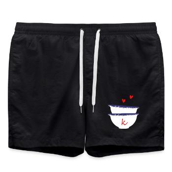 Lettre k bols breton - Short de bain - noir - Devant - AI Model Male 185 light (185cm)