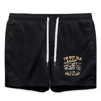 Anniversaire Octobre 1979 Anniversaire Octobre 1979 - Short de bain - noir - Devant - AI Model Male 185 light (185cm)