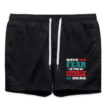 N’ayez crainte, le Katholik est là Tenue - Short de bain - noir - Devant - AI Model Male 185 light (185cm)