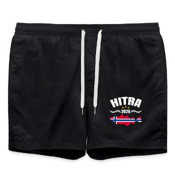 Hitra Angeltour 2026 - Badeshorts - Schwarz - Vorne - AI Model Male 185 light (185cm)