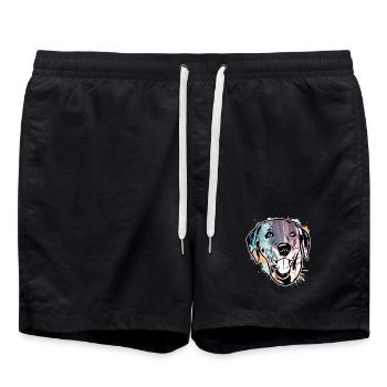 Dalmatian - Swim Trunks - black - Front - AI Model Male 185 light (185cm)