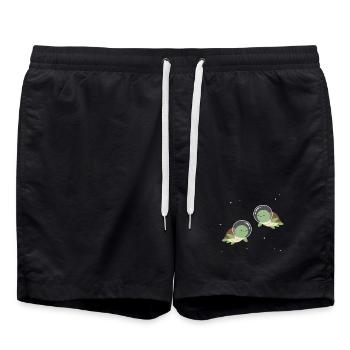 Tortues de l’espace mignonnes - Short de bain - noir - Devant - AI Model Male 185 light (185cm)
