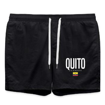 Quito, Équateur Équatoriens - Short de bain - noir - Devant - AI Model Male 185 light (185cm)