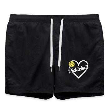 Pickleball - Badeshorts - Schwarz - Vorne - AI Model Male 185 light (185cm)