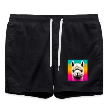 Alpaca - Swim Trunks - black - Front - AI Model Male 185 light (185cm)